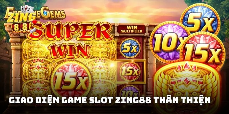 Giao diện game slot Zing88 thân thiện, chơi mượt trên mọi thiết bị